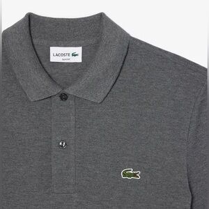 Lacoste Women's Short Sleeve Classic Pique Polo Shirt gray
